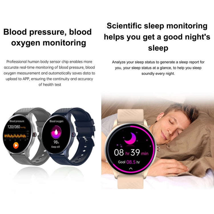 YK02 1.43 inch AMOLED Screen Smart Watch, BT Call / Heart Rate / Blood Pressure / Blood Oxygen(Blue)
