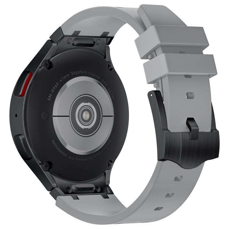 For Samsung Galaxy Watch 4 / 5 / 6 AP Series Liquid Silicone Watch Band(Black Grey)