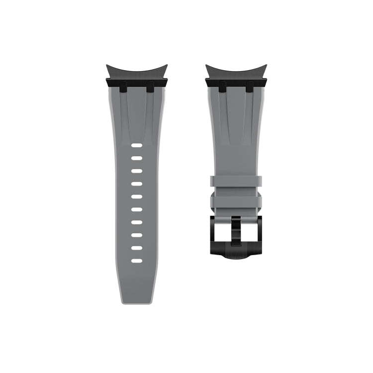 For Samsung Galaxy Watch 4 / 5 / 6 AP Series Liquid Silicone Watch Band(Black Grey)