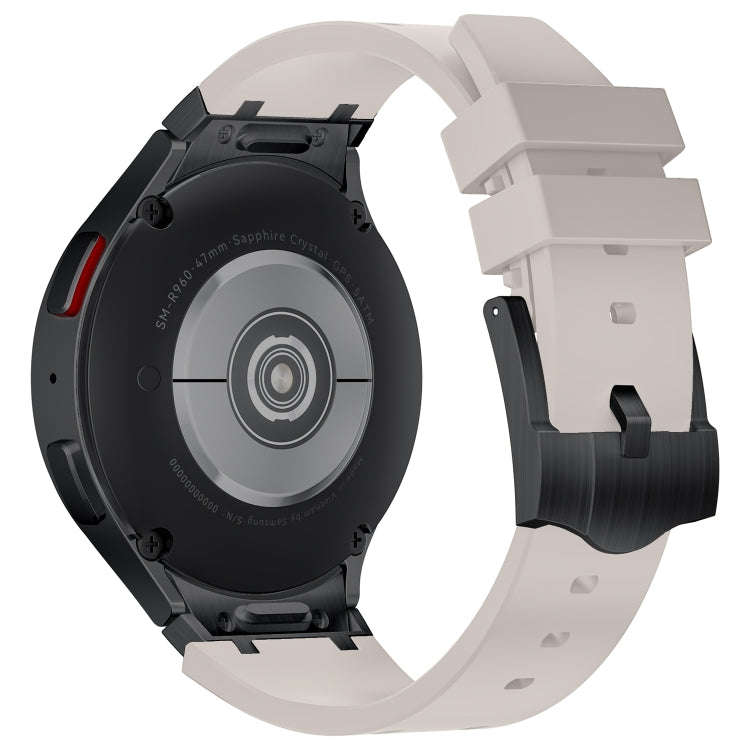 For Samsung Galaxy Watch 4 / 5 / 6 AP Series Liquid Silicone Watch Band(Black Starlight)