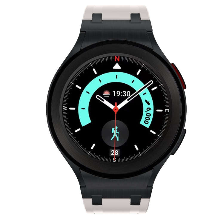 For Samsung Galaxy Watch 4 / 5 / 6 AP Series Liquid Silicone Watch Band(Black Starlight)