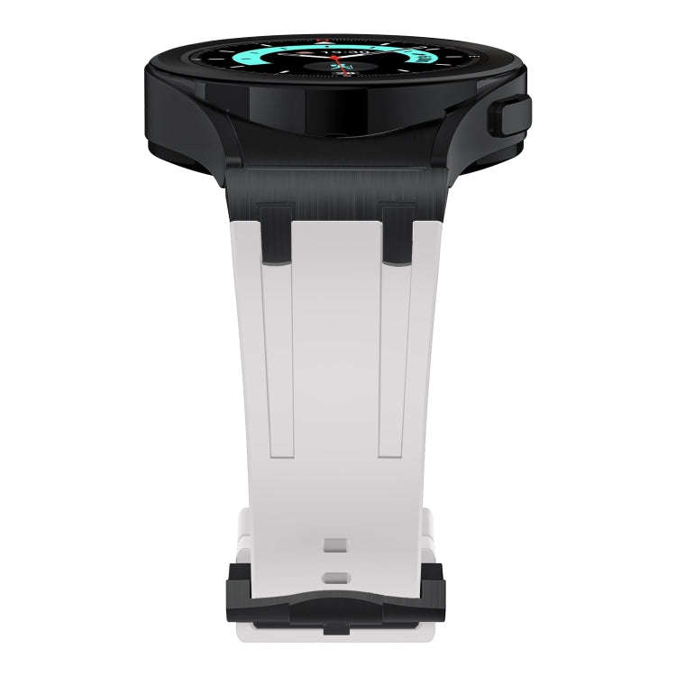 For Samsung Galaxy Watch 4 / 5 / 6 AP Series Liquid Silicone Watch Band(Black Starlight)