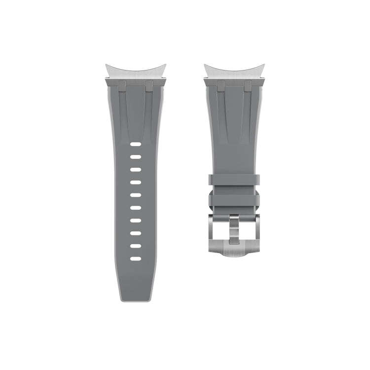 For Samsung Galaxy Watch 4 / 5 / 6 AP Series Liquid Silicone Watch Band(Silver Grey)