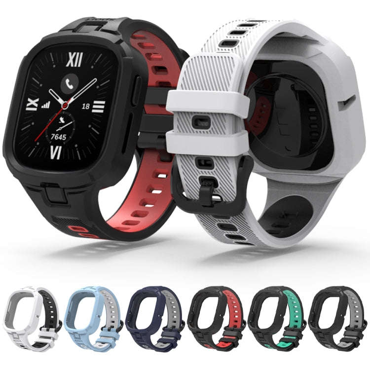 For Honor Watch 4 Two Color Integrated TPU Watch Band(Black Red)