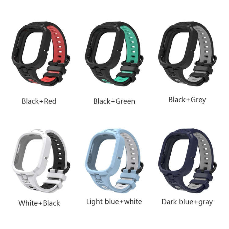 For Honor Watch 4 Two Color Integrated TPU Watch Band(Black Red)