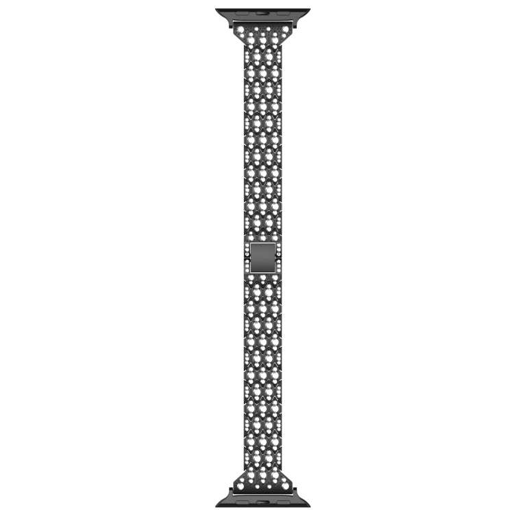 For Apple Watch Series 7 41mm Devil Eye Diamond Bracelet Metal Watch Band(Silver)