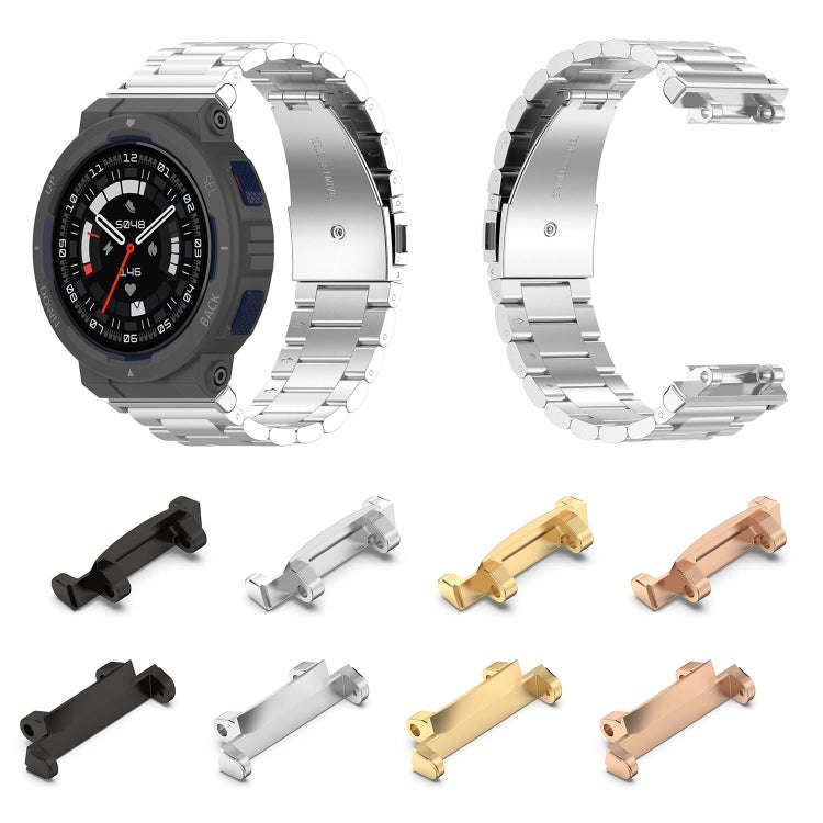 For Amazfit Active Edge A2212 1 Pair Metal Watch Band Connectors(Gold)