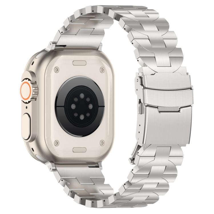For Apple Watch Ultra 2 49mm Butterfly Type Titanium Steel Watch Band(Silver)