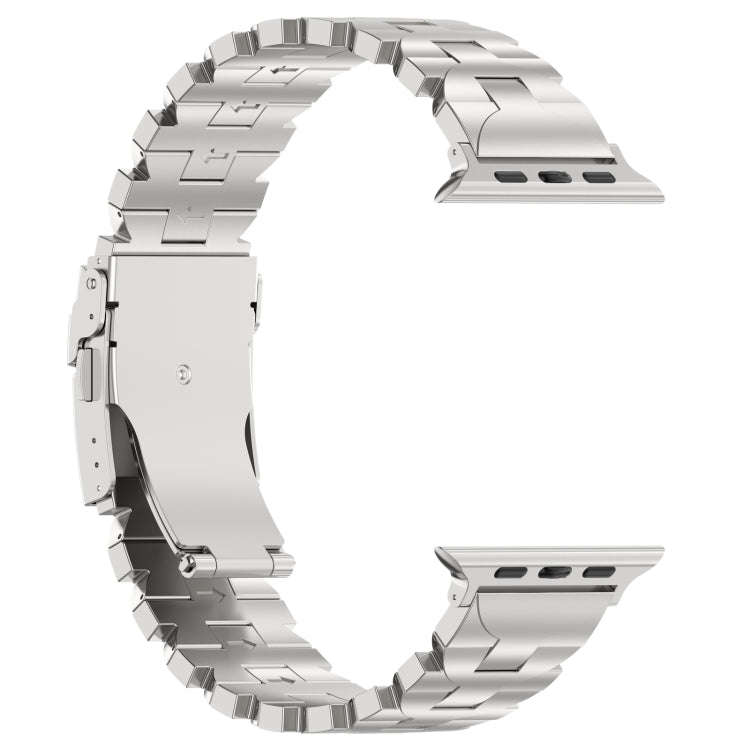 For Apple Watch Series 9 41mm Butterfly Type Titanium Steel Watch Band(Silver)