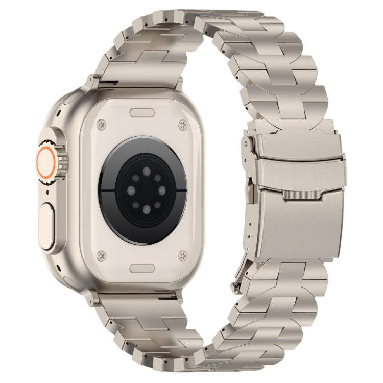 For Apple Watch Ultra 49mm Butterfly Type Titanium Steel Watch Band(Titanium)