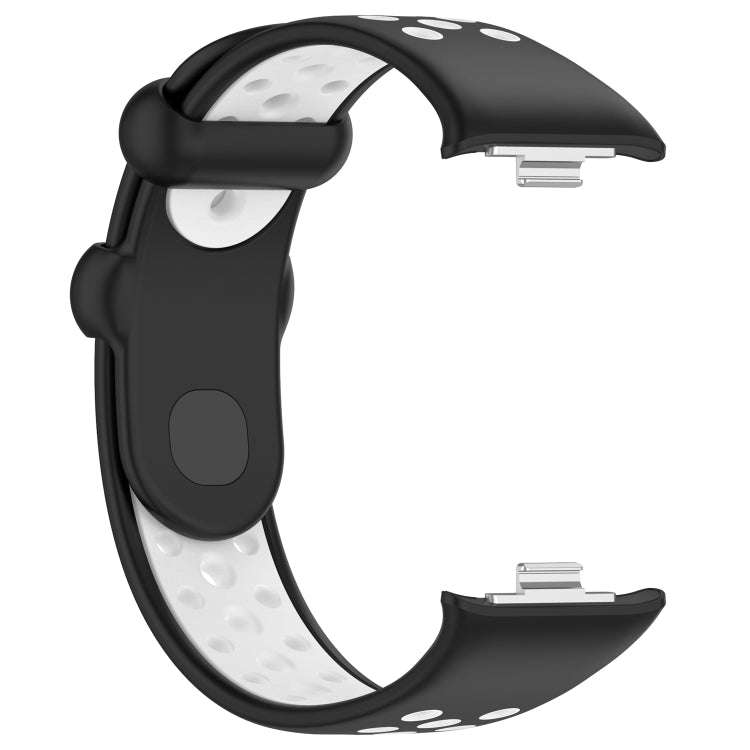For Redmi Watch 4 Two Color Silicone Sports Watch Band(Black White)