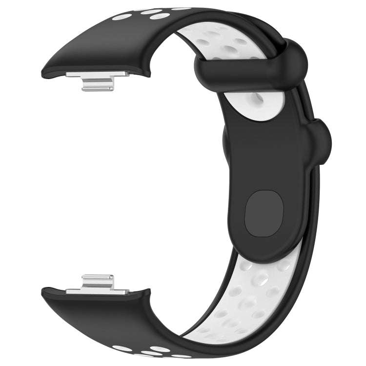 For Redmi Watch 4 Two Color Silicone Sports Watch Band(Black White)