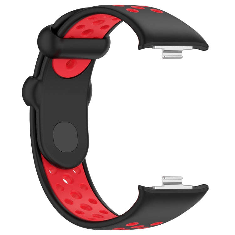 For Redmi Watch 4 Two Color Silicone Sports Watch Band(Black Red)