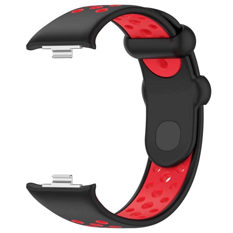 For Redmi Watch 4 Two Color Silicone Sports Watch Band(Black Red)
