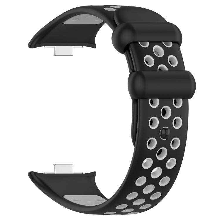 For Redmi Watch 4 Two Color Silicone Sports Watch Band(Black Grey)