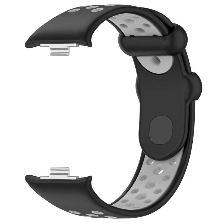 For Redmi Watch 4 Two Color Silicone Sports Watch Band(Black Grey)