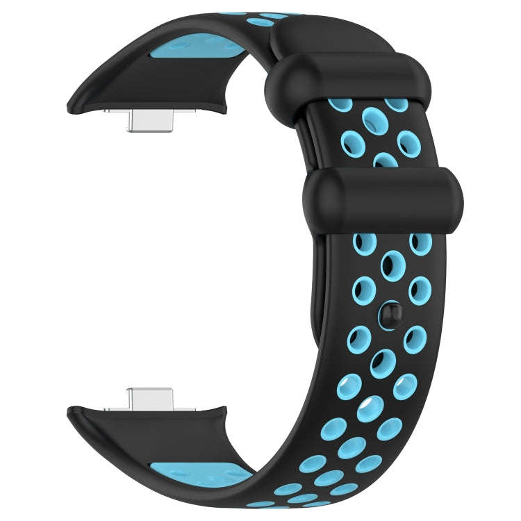 For Redmi Watch 4 Two Color Silicone Sports Watch Band(Black Blue)