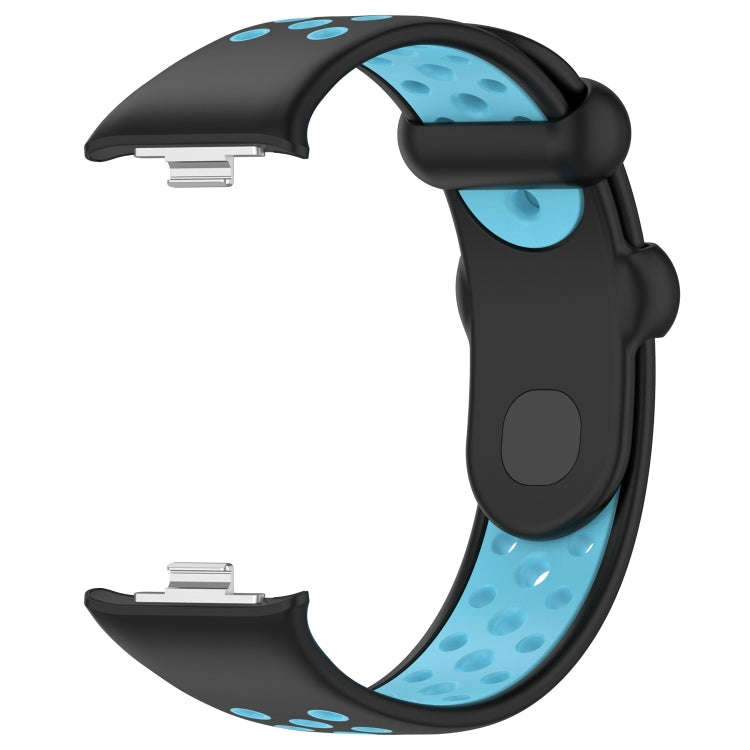 For Redmi Watch 4 Two Color Silicone Sports Watch Band(Black Blue)