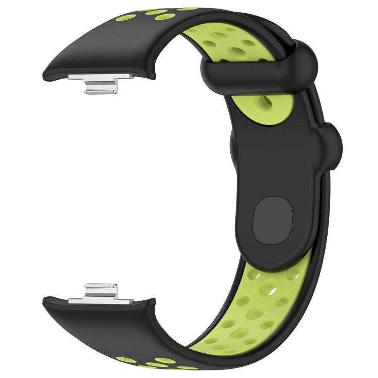 For Redmi Watch 4 Two Color Silicone Sports Watch Band(Black Lime)