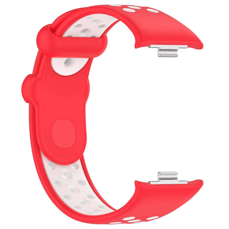For Redmi Watch 4 Two Color Silicone Sports Watch Band(Red White)