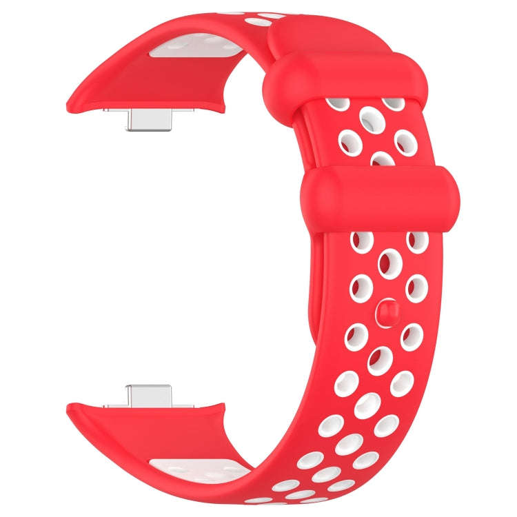 For Redmi Watch 4 Two Color Silicone Sports Watch Band(Red White)