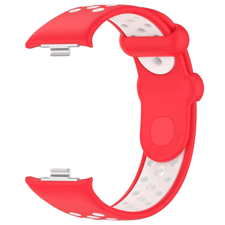 For Redmi Watch 4 Two Color Silicone Sports Watch Band(Red White)
