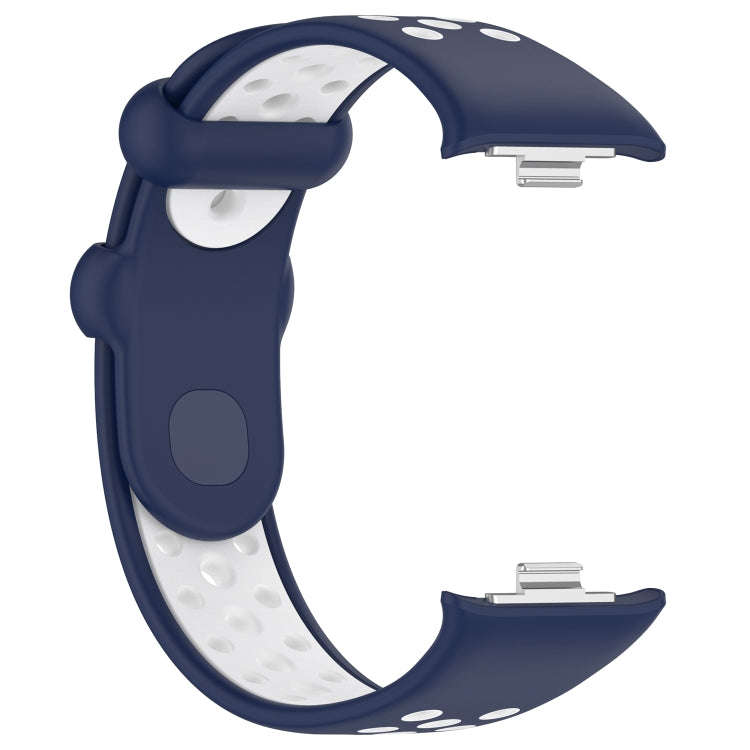 For Redmi Watch 4 Two Color Silicone Sports Watch Band(Midnight Blue White)
