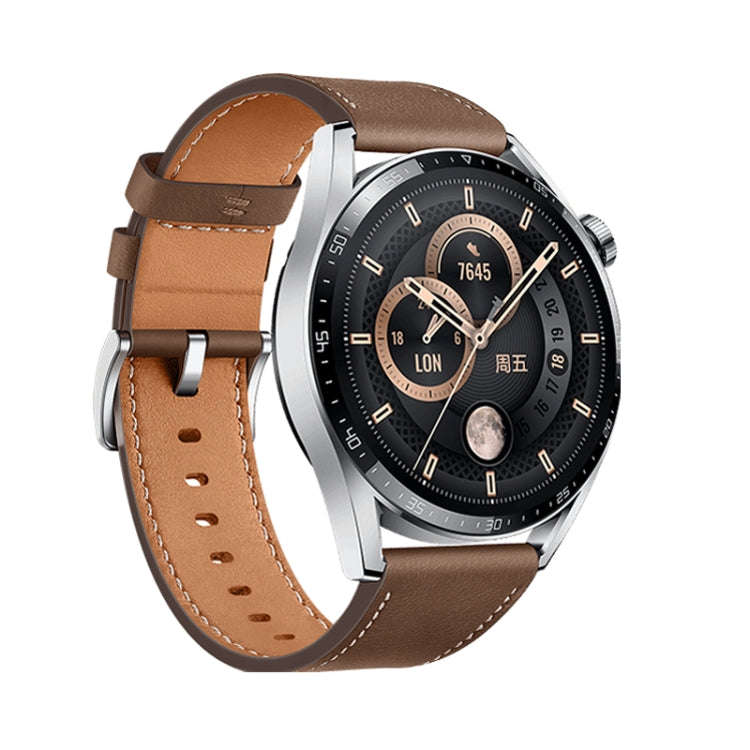 22mm Universal Square Tail Leather Watch Band(Coffee Color)