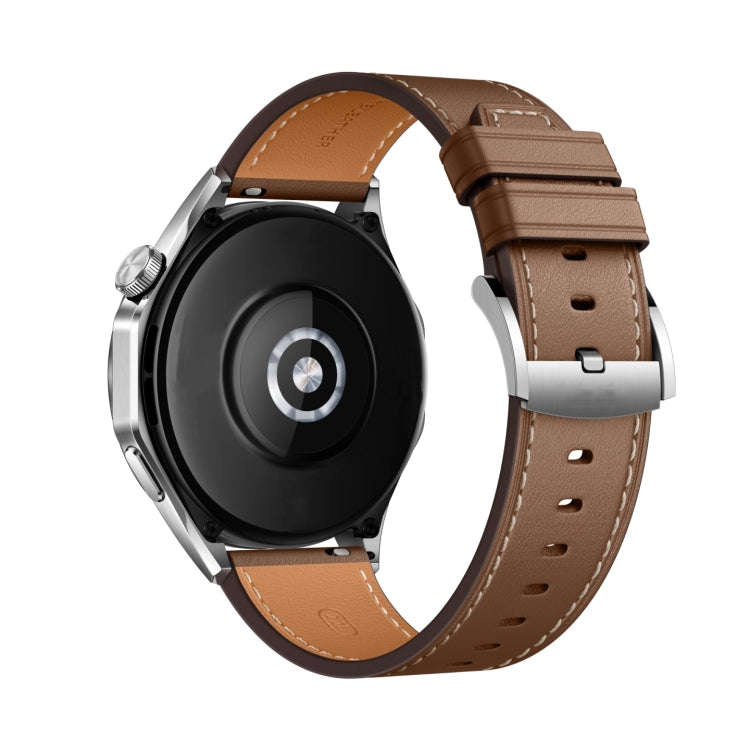 22mm Universal Square Tail Leather Watch Band(Coffee Color)