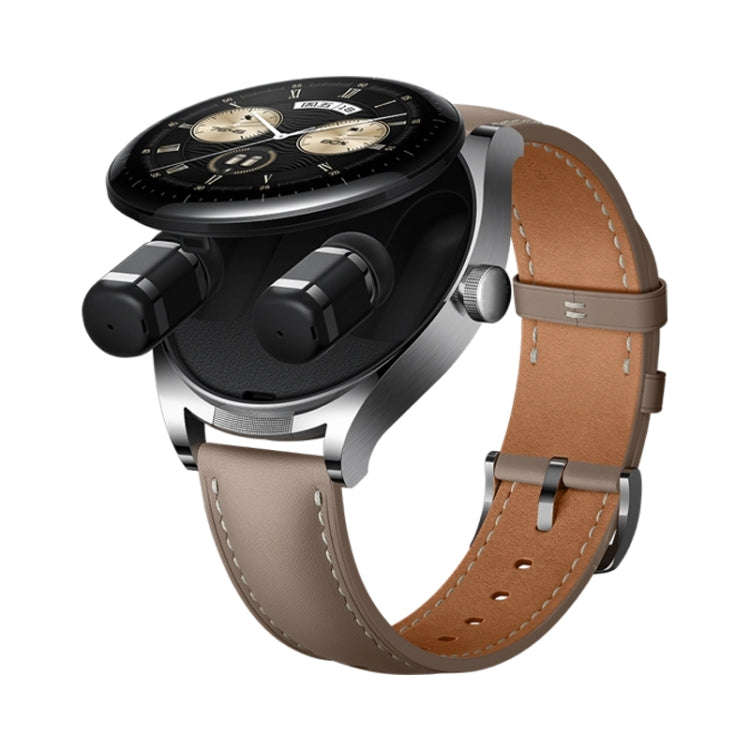 22mm Universal Pointed Tail Leather Watch Band(Khaki)