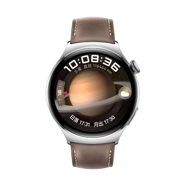 22mm Universal Pointed Tail Leather Watch Band(Saturn Brown)