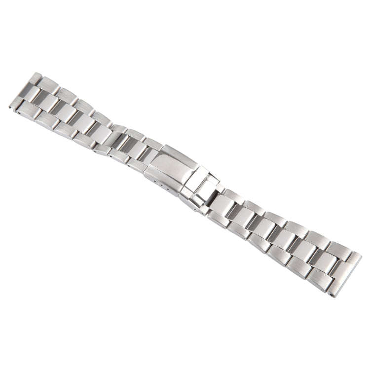 22mm Universal Three-Bead Stainless Steel Watch Band(Silver)