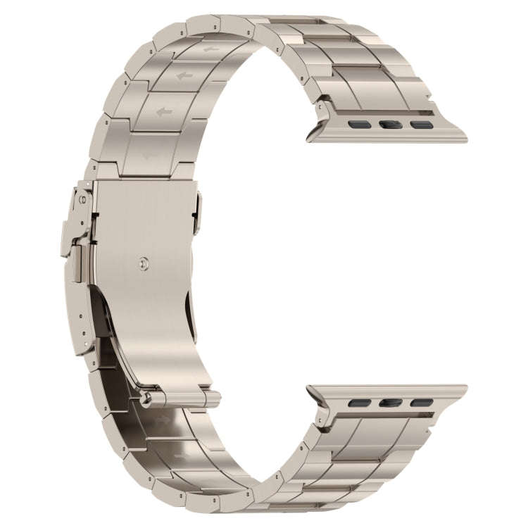 For Apple Watch Ultra 2 49mm Safety Buckle Trapezoid Titanium Steel Watch Band(Titanium)