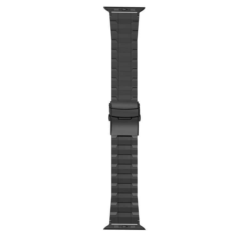 For Apple Watch Ultra 2 49mm Safety Buckle Trapezoid Titanium Steel Watch Band(Titanium)
