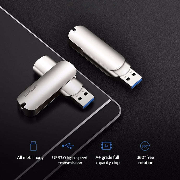 Teclast Leishen Plus Series USB3.0 Twister Flash Drive, Memory:128GB(Silver)