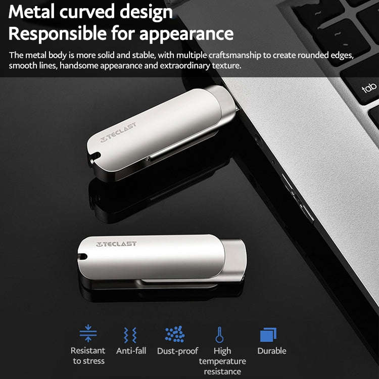 Teclast Leishen Plus Series USB3.0 Twister Flash Drive, Memory:128GB(Silver)