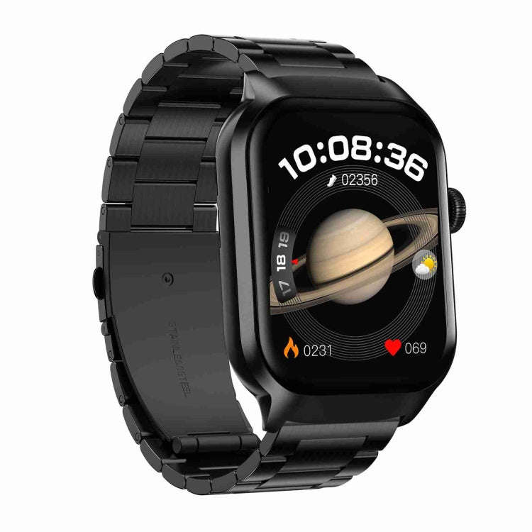 2.01 inch Three-bead Steel Strap Bluetooth Call Smart Watch Support Heart Rate Monitoring / Non-i...