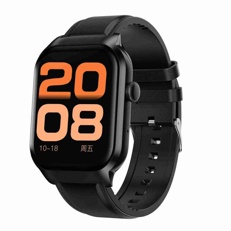 2.01 inch Leather Strap Bluetooth Call Smart Watch Support Heart Rate Monitoring / Non-invasive B...