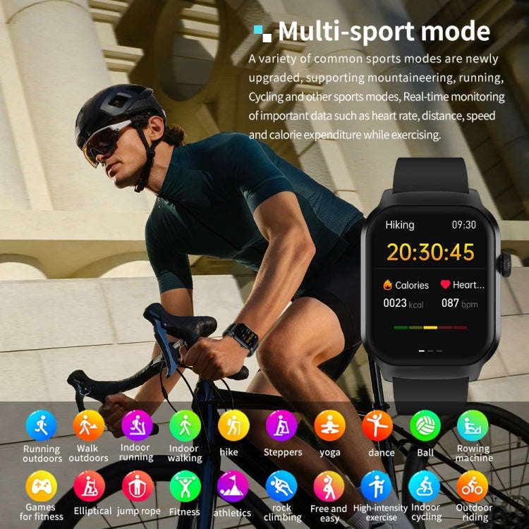 2.01 inch Leather Strap Bluetooth Call Smart Watch Support Heart Rate Monitoring / Non-invasive B...