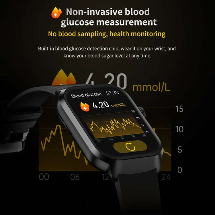 2.01 inch Silicone Strap Bluetooth Call Smart Watch Support Heart Rate Monitoring / Non-invasive ...