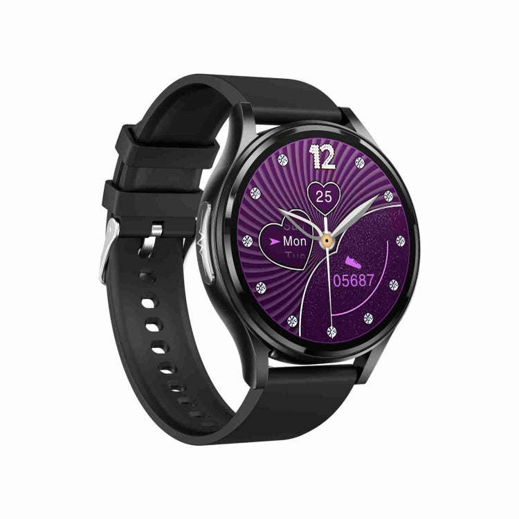1.43 inch Silicone Strap Bluetooth Call Smart Watch Support ECG / Non-invasive Blood Sugar(Black)
