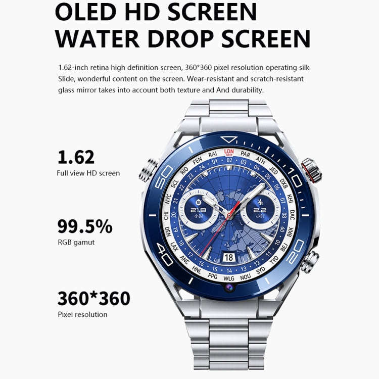 1.53 inch Front Camera Smart Watch Support AI Voice / SIM Card, Specification:2GB+32GB(Silver)
