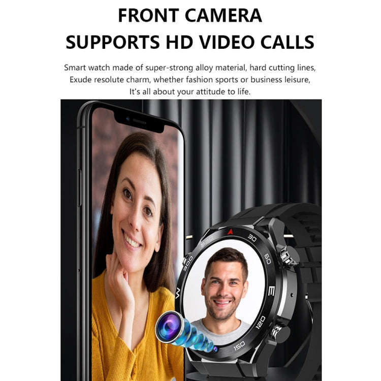 1.53 inch Front Camera Smart Watch Support AI Voice / SIM Card, Specification:2GB+32GB(Silver)