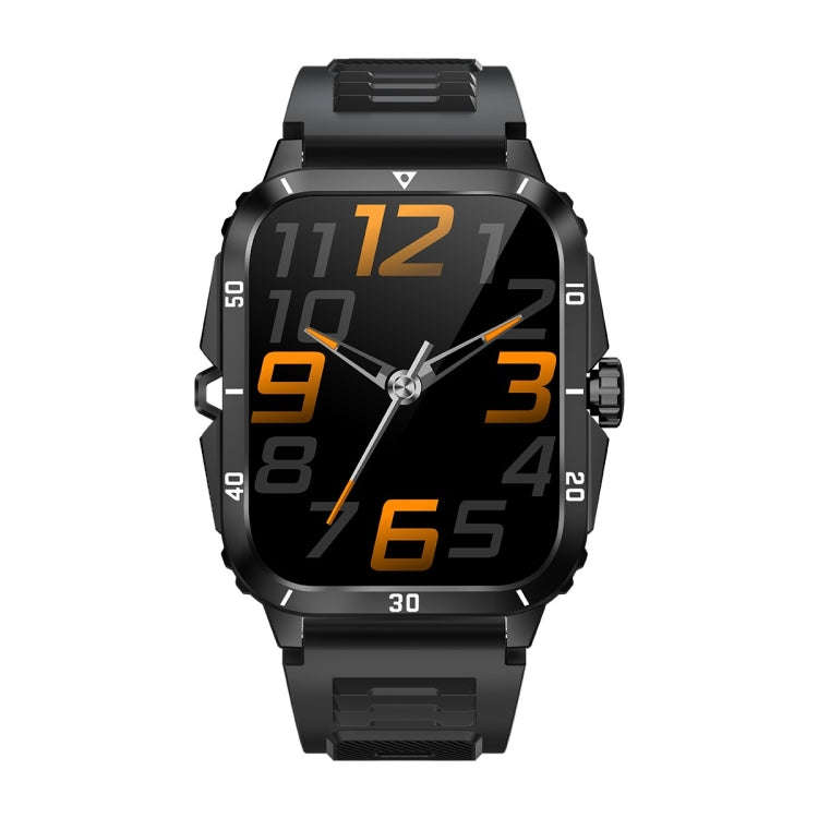 KT71 1.96 inch HD Square Screen Rugged Smart Watch Supports Bluetooth Calls/Sleep Monitoring/Bloo...