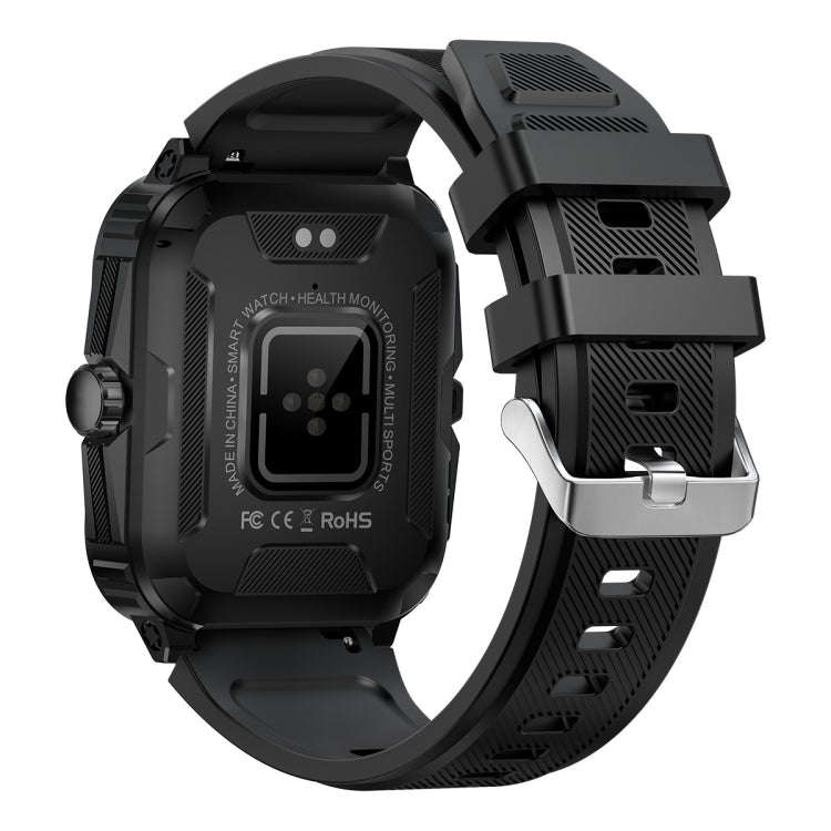 KT71 1.96 inch HD Square Screen Rugged Smart Watch Supports Bluetooth Calls/Sleep Monitoring/Bloo...