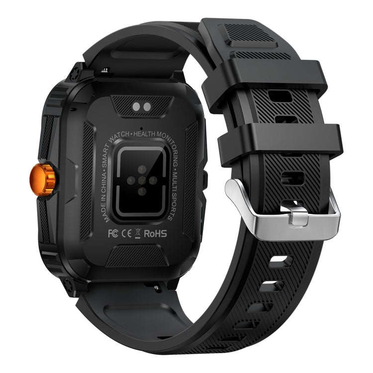 KT71 1.96 inch HD Square Screen Rugged Smart Watch Supports Bluetooth Calls/Sleep Monitoring/Bloo...