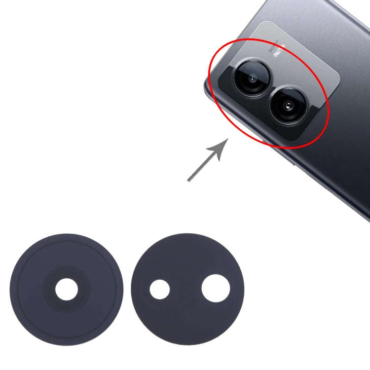 For vivo T2 5G 10set Back Camera Lens