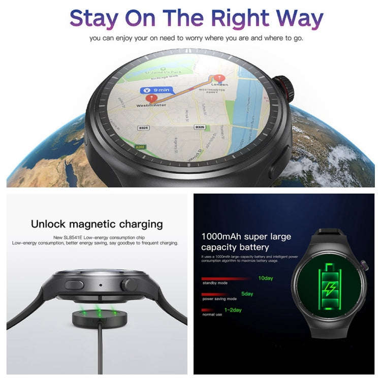 UNIWA DM80 1.43 inch IP67 Waterproof Android 8.1 Smart Watch Support 4G Network / WiFi / GPS / NF...