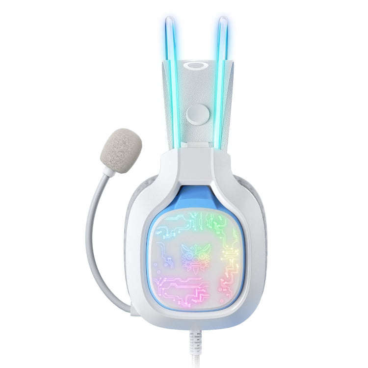 ONIKUMA X22 USB + 3.5mm Colorful Light Wired Gaming Headset with Mic, Cable length: 1.8m(White)