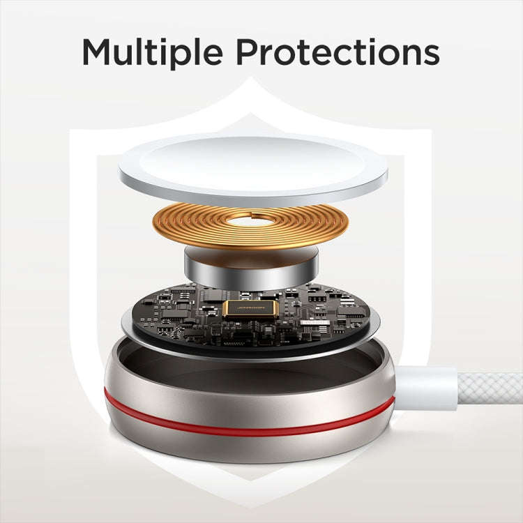 JOYROOM S-IW011 3.5W Magnetic Wireless Charger For Apple Watch Series, Length: 1.2m(White)